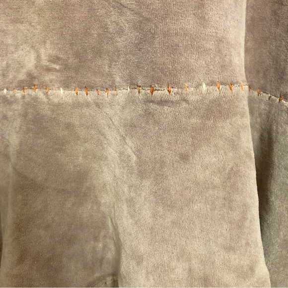 Blue Sky Beige Velour Ruffle Maxi Skirt With Drawstring Waistband - Size S - Picture 5 of 9